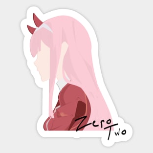 Darling in the Franxx//Zero Two - With Text Sticker